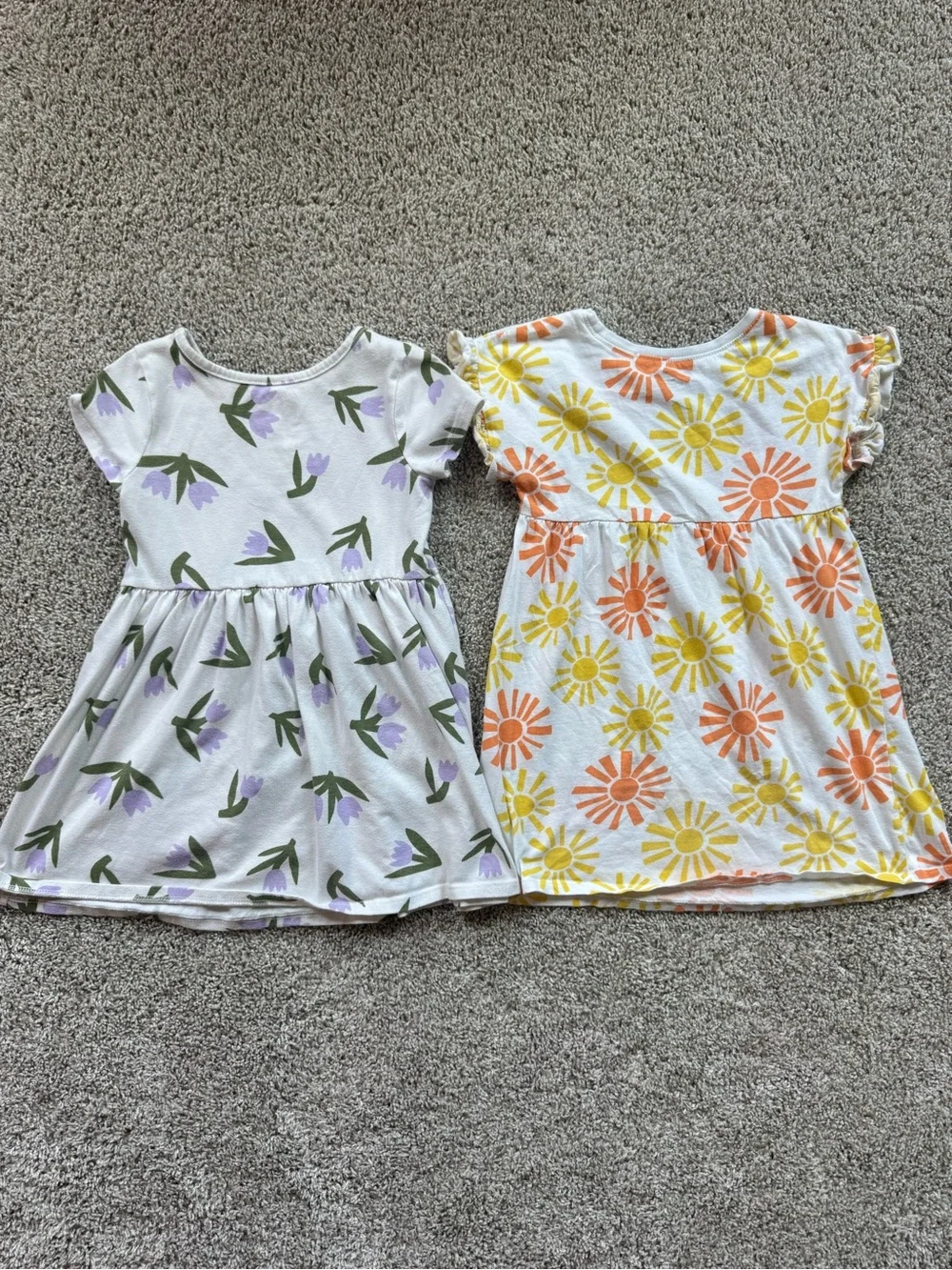 Girls 4T Summer Dress Bundle Old Navy Sunshine & Cat & Jack Tulip Floral Cotton